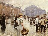 Paul Gustave Fischer A View Of Kongens Nytorv, Copenhagen painting